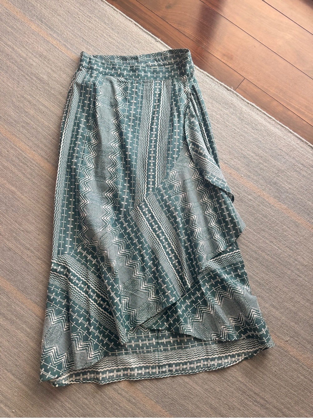 Julia Amory Cotton Ruffle Front Skirt